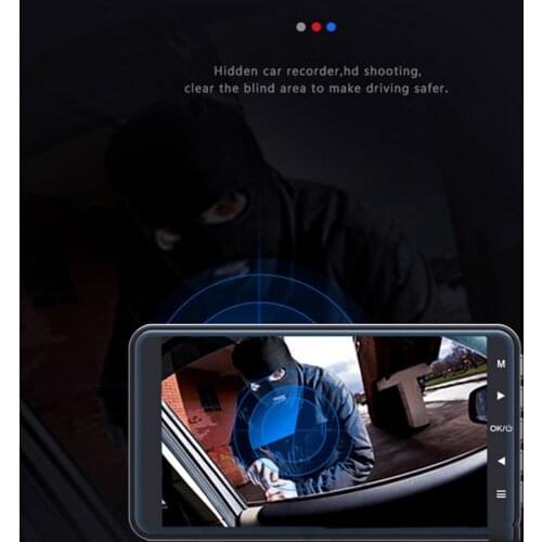 Wide-Angle Car Dash Cam Set With 4-inch HD Screen And Dual Record1080P Dual Recording Car Driving DVR Parking Monitoring