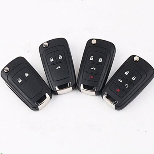 DAKATU 2/3/4/5 Buttons car Remote Key Shell For Chevrolet Cruze 2011 2012 Sail Camaro Impala Folding Flip key Fob HU100 Blade
