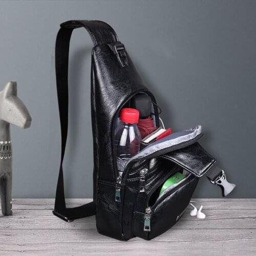 New Crossbody Bags for Men 2020 Chest Bag Men Portable USB Charging Boys One Shoulder Bag pack Outdoor Sports Male Sling Bags