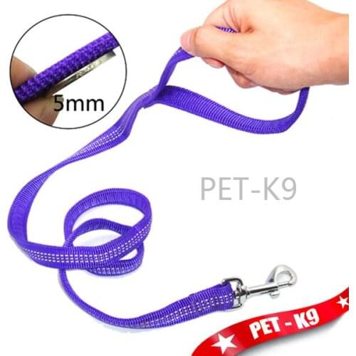 Heavy Duty Reflective Dog Leash 4 Feet Long 1 Inch Wide and 5mm Thick for Medium to Large Pet