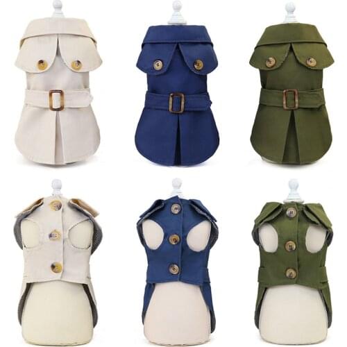 Fashion Pet Dog Clothes Cat Trench Coat for Small Large Dog Jacket Windbreaker Puppy Costumes Warm Pet Shirt Cool French Bulldog