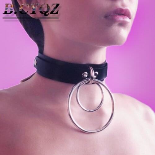Leather Harness Collar Bondage Arnes Mujer Choker Womens Belt Pastel Goth Seks Jartiyer Sexy Necklace Pole Dance Cinturon Mujer