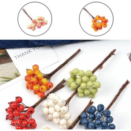 1 Bunch Attractive Realistic Hard to Fade Simulation Berry Polystyrene Styrofoam Berry Handicraft Durable for Decoration