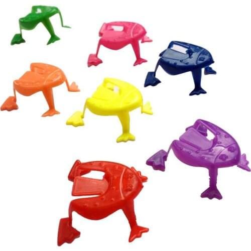 100 Pcs Mini Jumping Finger Pressing Jumping Toys for Kids Great Party Favors Girl Boy Birthday Gifts (Random Color and Style)