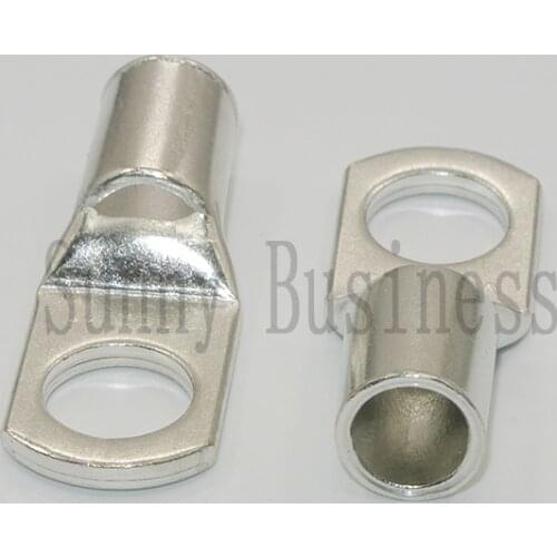 100 X 2 Guage 2 AWG X 3/8 in SC35-10 Copper Tube Terminals - Battery Cable Lugs/Eyelets