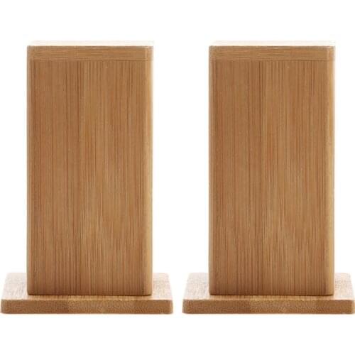 2PCS Toothpick Holder Moldproof Bamboo Mini Portable Toothpick Holder Organizer For Cafe