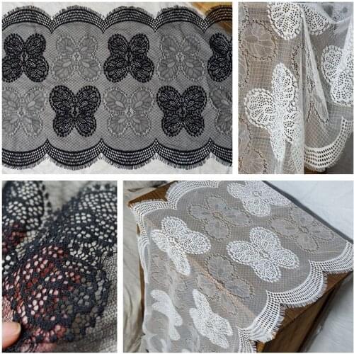 3Meters/Lot Exquisite Flower Mesh Eyelash Lace Fabric Underwear Skirt Wedding Veil Home Splicing Accessories RS2658