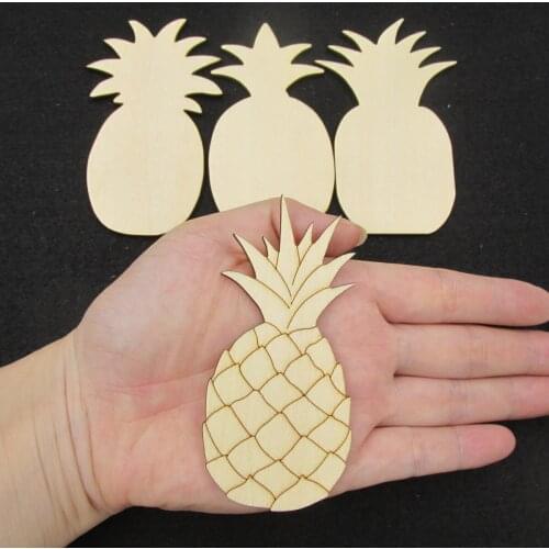 3.5inch Heights Wooden Pineapple Unfinished Blank Wooden Cutouts For Wood DIY Crafts Party Painting Home Wall Decor