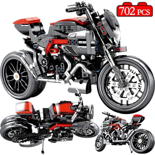 799PCS City Racing Motorbike Building Blocks Technical Motorcycle Vehicles Bricks Sets Toys For Children Boys Gifts