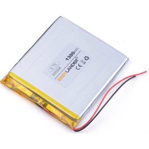 3.7 v li- ion battery 305068 1300mAh For Mp3 MP4 GPS PSP DVD mobile video game PAD E-books Tablet PC