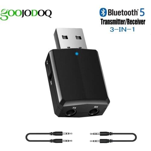 Bluetooth adapter USB Bluetooth 5.0 dongle Transmitter Receiver 3 in 1 for TV PC Headphones iphone Home Stereo Car HIFI Audio