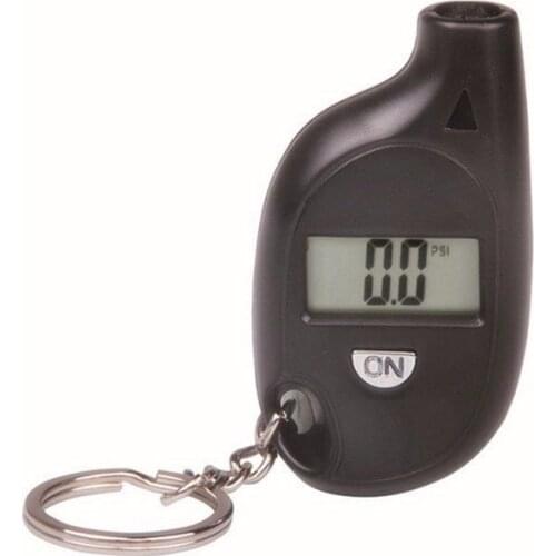 Kg/cm2 Gauge LCD Black Digital Tyre 6x3cm Tire Pressure Keychain Key Ring PSI Bar Cell Battery Air