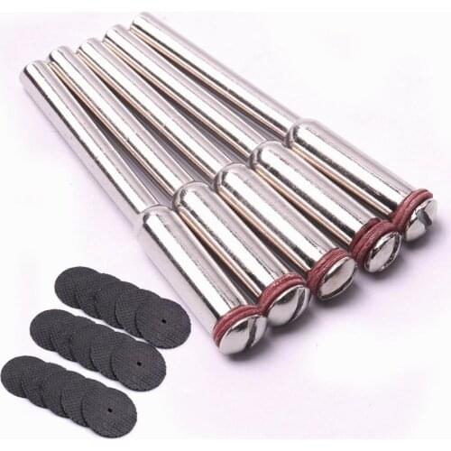 5Pcs 3.15mm Shank Rotary Cutting Disc Mandrel Cutting Cut-off Wheel 2mm-3mm Hole Holder Mandrel with 15Pcs Saw Blades