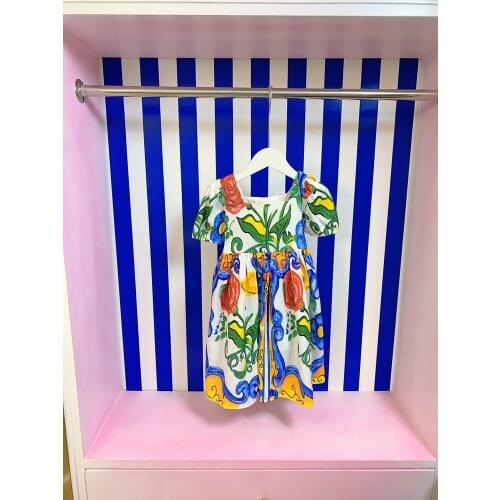 Designer Clothes Kids Gilrs Dress Autumn 2021 New Baby Spring Long Sleeve Bohemian Princess Evening Dress Child Party Ball Gown