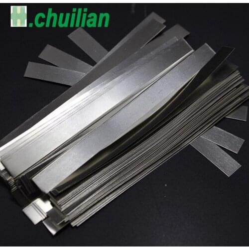 100pcs/lot 0.15mm x 7mm x 100mm Quality low resistance 99.96% pure nickel Strip Sheets for battery spot welding machine