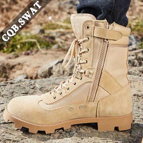 Men Desert Tactical Working Safty Shoes Army Combat Militares Tacticos Zapatos Boots Female