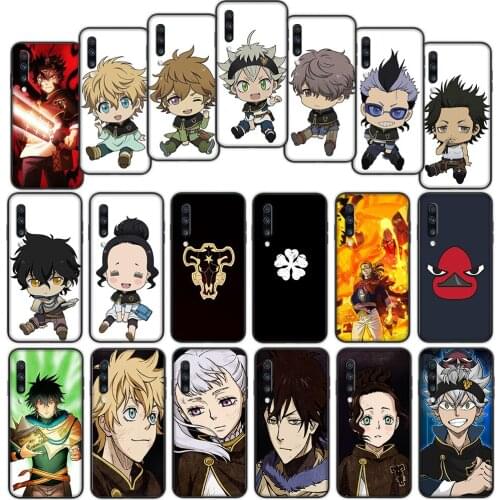 Black Clover Soft Cover Case for Samsung Galaxy Note 8 9 A01 A60 M10 M20 M30 M40 M30S S8 S9 Plus