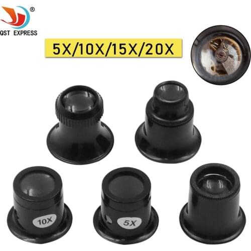 5X 10X 15X 20X Jeweler Watch Tool Magnifier Monocular Loupe Lens Loupe Eye Magnifier Len Repair Kit Tool