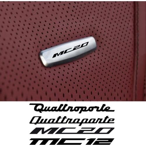 Car Chair Seat Sticker Front Seat Tuning Badges Metal For Maserati Ghibli GranSport GranTurismo Levante MC20 Car Accessories