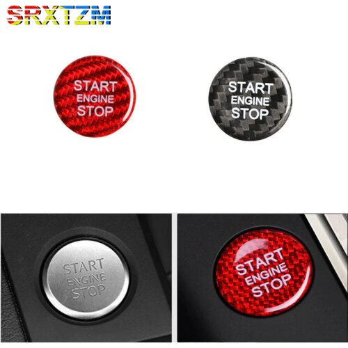 SRXTZM for Audi A4L A5 A6L Q5 Q3 A7 Q7 Q5L Accessories Audi Sticker Carbon Fiber Interior Trim Car Engine Start Button Sticker