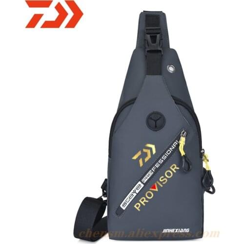 2021 New Daiwa Chest Bag Men Women Single Shoulder Fishing Bags Waterproof Leisure Multi Function Backpacks Fishing Gear Kit