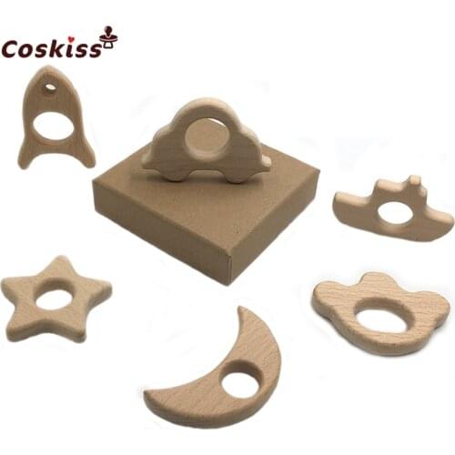 Organic Baby Teether Wooden Teether Natural Teething Grasping Toy Baby Shower Gift Toddler Teether Newborn Baby Teether Gift