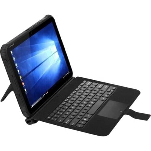 Win 10 IOT 12.2 inch rugged mini computer waterproof 128GB 8hrs standby factory laptop tablet with keyboard