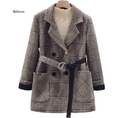 Женские шерстяные пиджаки Rebicoo China At AliExpress