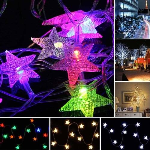 10M 20M 30M 50M Star Outdoor Decorative LED String Lights Christmas Fairy Lights Holiday Wedding party decoration Luces LED
