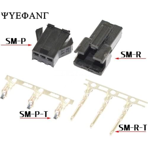 10 Set SM 2.54 Connector 2P 3P 4P 5P 6P JST Pitch 2.54 Mm Male+Female+Terminals