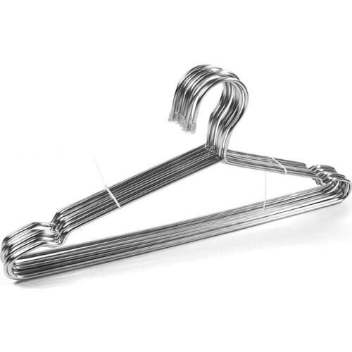 100pcs 42CM Clothes Hangers Stainless Steel Coat Drying Rack Adult Clothes Hanger wen6327