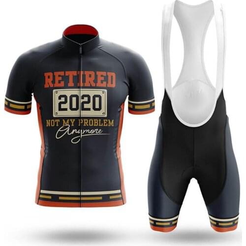 2020 RETIRED Mens Cycling Kit Professional Cycling clothing Quick Dry Summer Sleeved Cycling Shirt Bib Short Gel Pad Breathable
