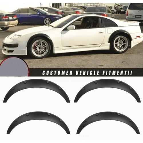 4Pcs/Set New Car SUV Polyurethane Body Wheel Eyebrow Fender Flares Flexible Durable Universal Wheel Eyebrow