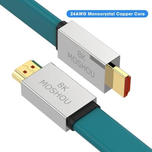 8K HDMI 2.1 Cables Ultra High Speed 8K@60Hz 48Gps Compatible with Apple TV 4K LG TV Samsung QLED TV Multimedia Interface Cord