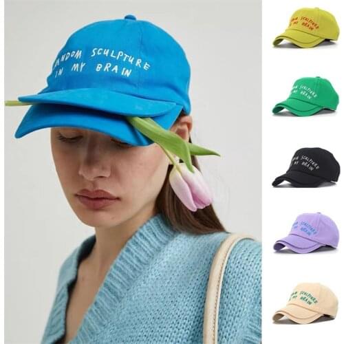 Brand Ins Womens Cotton Soft breathable Double Layer Baseball Caps Unisex Men Solid Letter Sport Hip hop Trucker Snapback hat