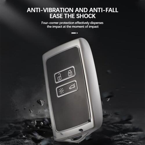 1 pcs 4 Buttons Car Remote TPU Key Case For Renault Ridjar Megane Capturer Koleos Logan Cover Keychain Protect Accessories Shell