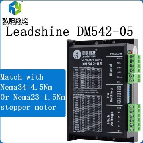Leadshine 2 Phase Stepper Driver DM542 20-50VAC 1.0-4.2A For NMEA23 Stepper Motor