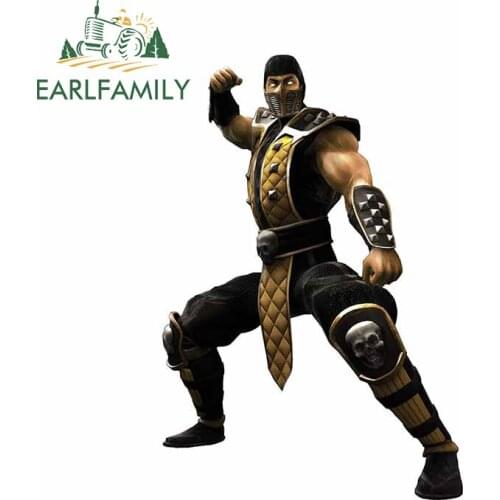 EARLFAMILY 13cm x 8.9cm for Arcade Mortal Combat Car Stickers Windshield Motorcycle Decal Laotop Cartoon Cartoon Vinyl Car Wrap