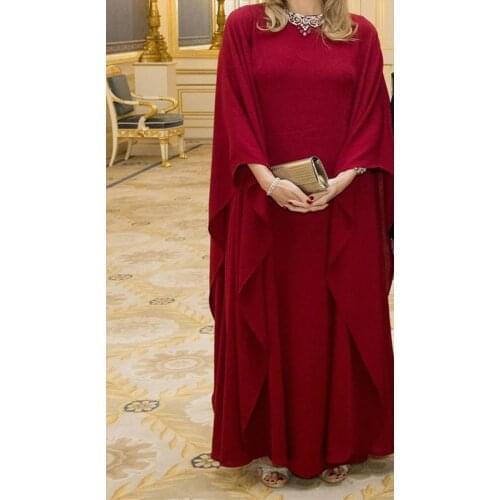YNQNFS elegant Red wine chiffon mother of the bride dress floor length ruffled evening dress wedding guest dress lf68