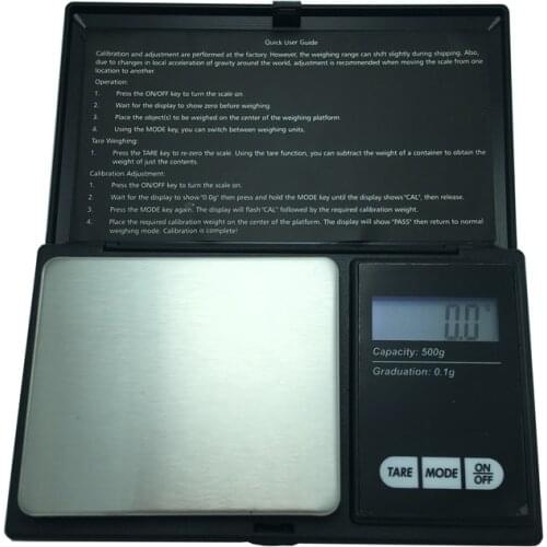 Mini Jewelry Scale Digital Precision Scales 500g x 0.1g Diamond Weed Pocket Kitchen Weight Food Electronic Scales