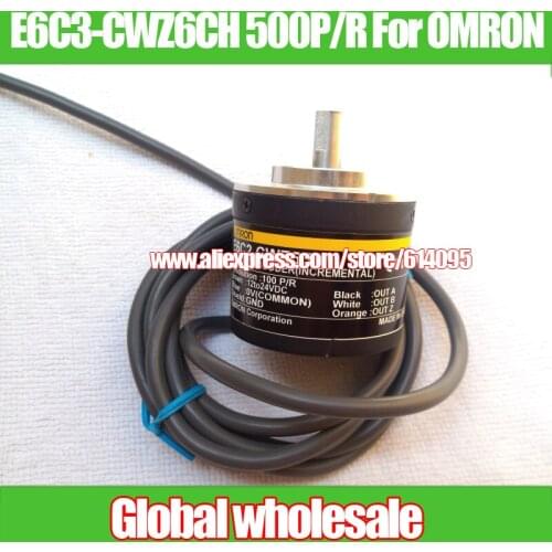 1pcs E6C3-CWZ6CH 500P / R photoelectric encoder for Omron / 500 line incremental photoelectric rotary encoder
