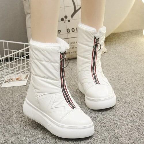 Quality Womens Winter Boots Shoes Woman Ankle Snow Boots High Top Womens Boots Waterproof With fur Warm Women Cotton Shoes