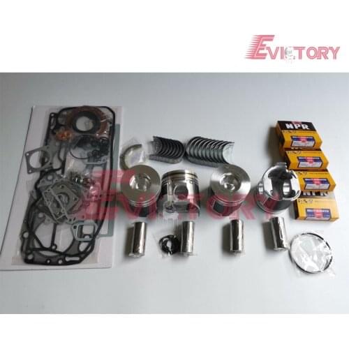 For Yanmar 4D106 engine rebuild kit S4D106 4TNE106 4TNV106 Piston + ring liner full gasket kit bearing water pump oil pump