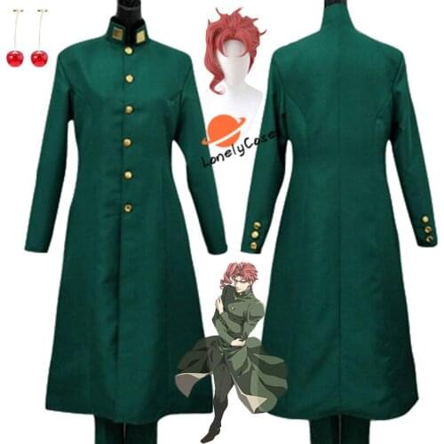 Anime JoJos Bizarre Adventure Kakyouin Noriaki Cosplay Costume Jacket Pants Belt Wig Earrings Halloween Christmas Party Outfits