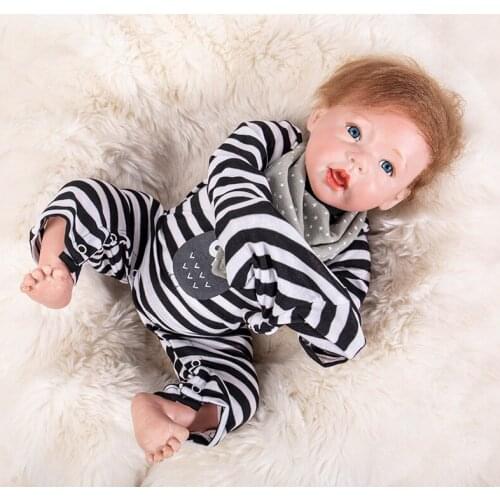 DOLL 50cm Soft Silicone Doll Reborn Baby 19" Toy For Girls Newborn Girl Baby Birthday Gift For Child Bedtime Early Education