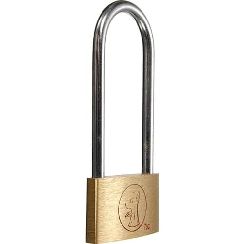 Hot New Brass Padlock Long Shackle Travel Luggage/Suitcase/Gate Lock Security 3 Keys Durable About 38x82x8mm Excellent Quality