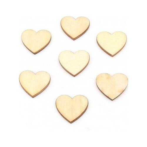 Can be painted Miniature Gadgets 30Adet 2x2,5 cm Heart paintable decorative objects декоративные предметы под роспись