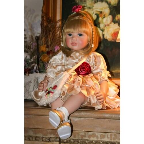 Boutique Princess Doll alive toddler girl reborn baby 24" silicone vinyl limbs reborn dolls for children gift bebe reborn