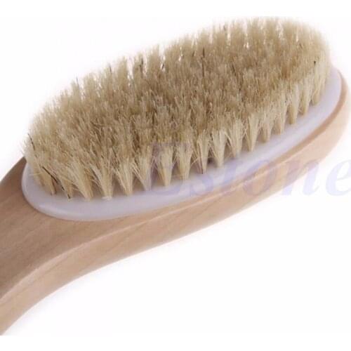 Full Body Natural Bristle Dry Skin Exfoliation Brush Detox Cellulite Cleaner Nice Gifts