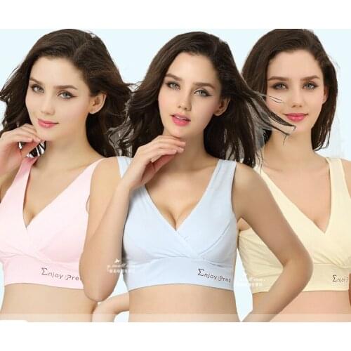 The pregnant woman underwear purely has no steel turn pregnant woman text chest cotton big code of vest nursing bra bra